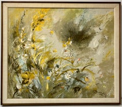 Dietrich Grunewald Natural Botanic Landscape Oil Painting C.1970