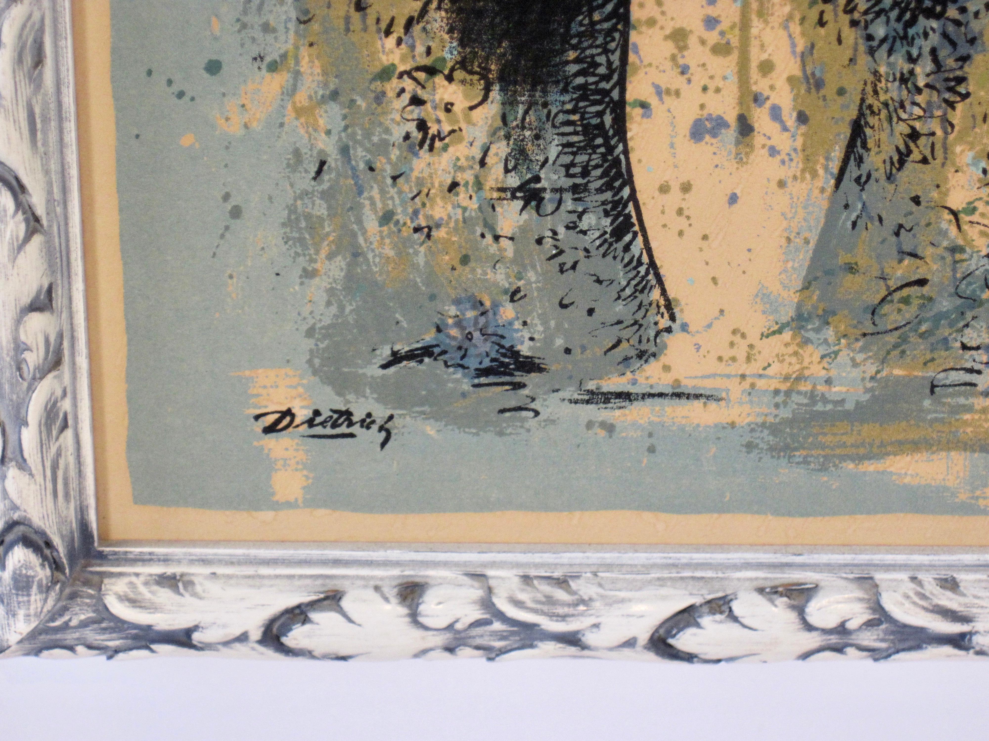 Dietrich Grunewald Floral Serigraph Print Pair Framed For Sale 9