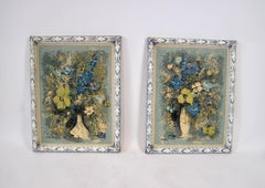 Dietrich Grunewald Floral Serigraph Print Pair Framed