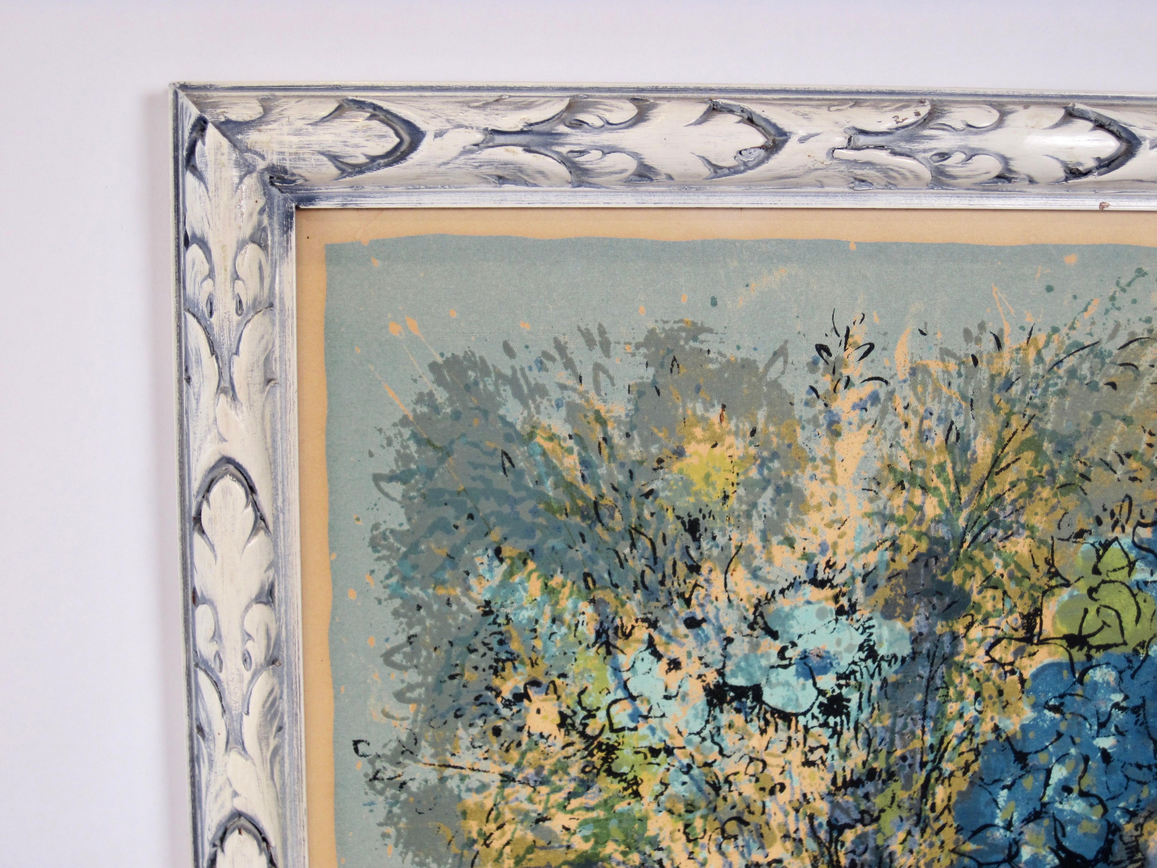 Dietrich Grunewald Floral Serigraph Print Pair Framed For Sale 2