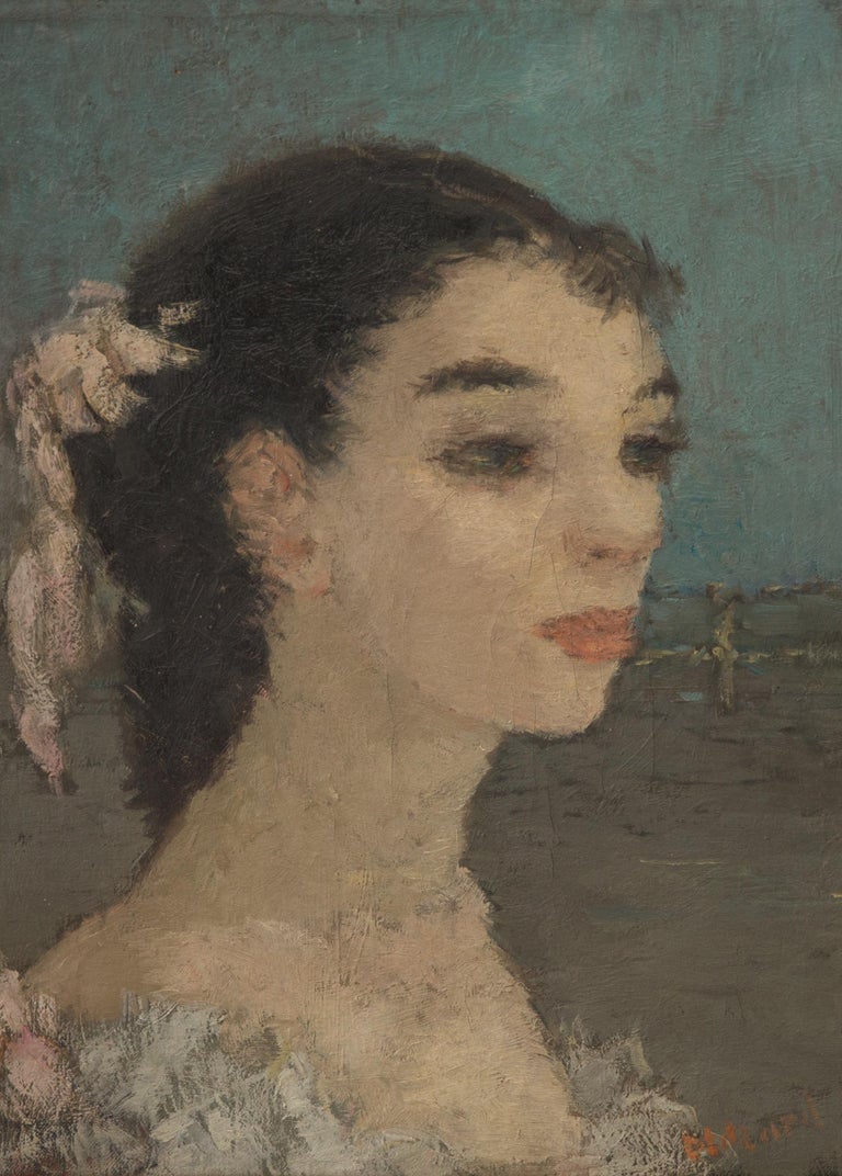 Dietz Edzard Oil Painting, Portrait of a Young Woman with Flowers For ...