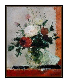 Dietz Edzard Oil PAINTING On Canvas Hand Signed Original Floral Still Life Art