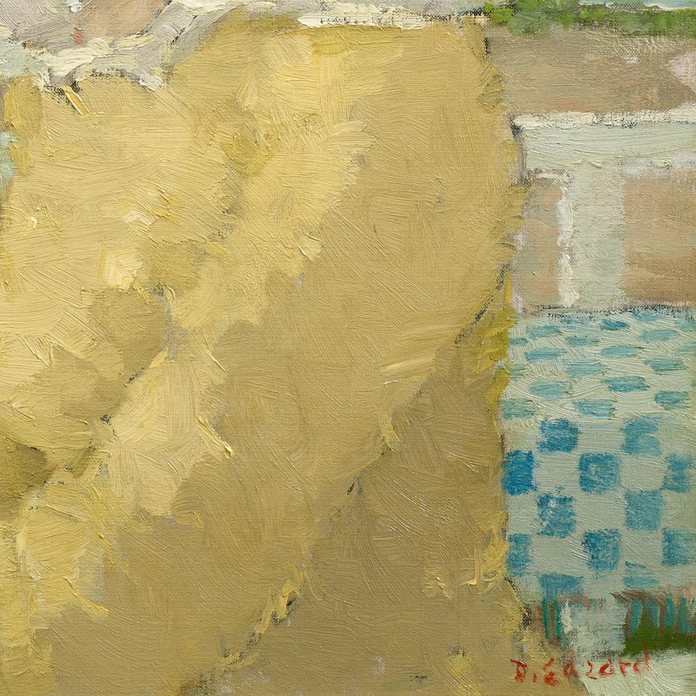 Femme sur une Terrasse - Impressionist Painting by Dietz Edzard