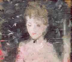 Oil on Cardboard La Femme au Tir II by Dietz Edzard, 1938