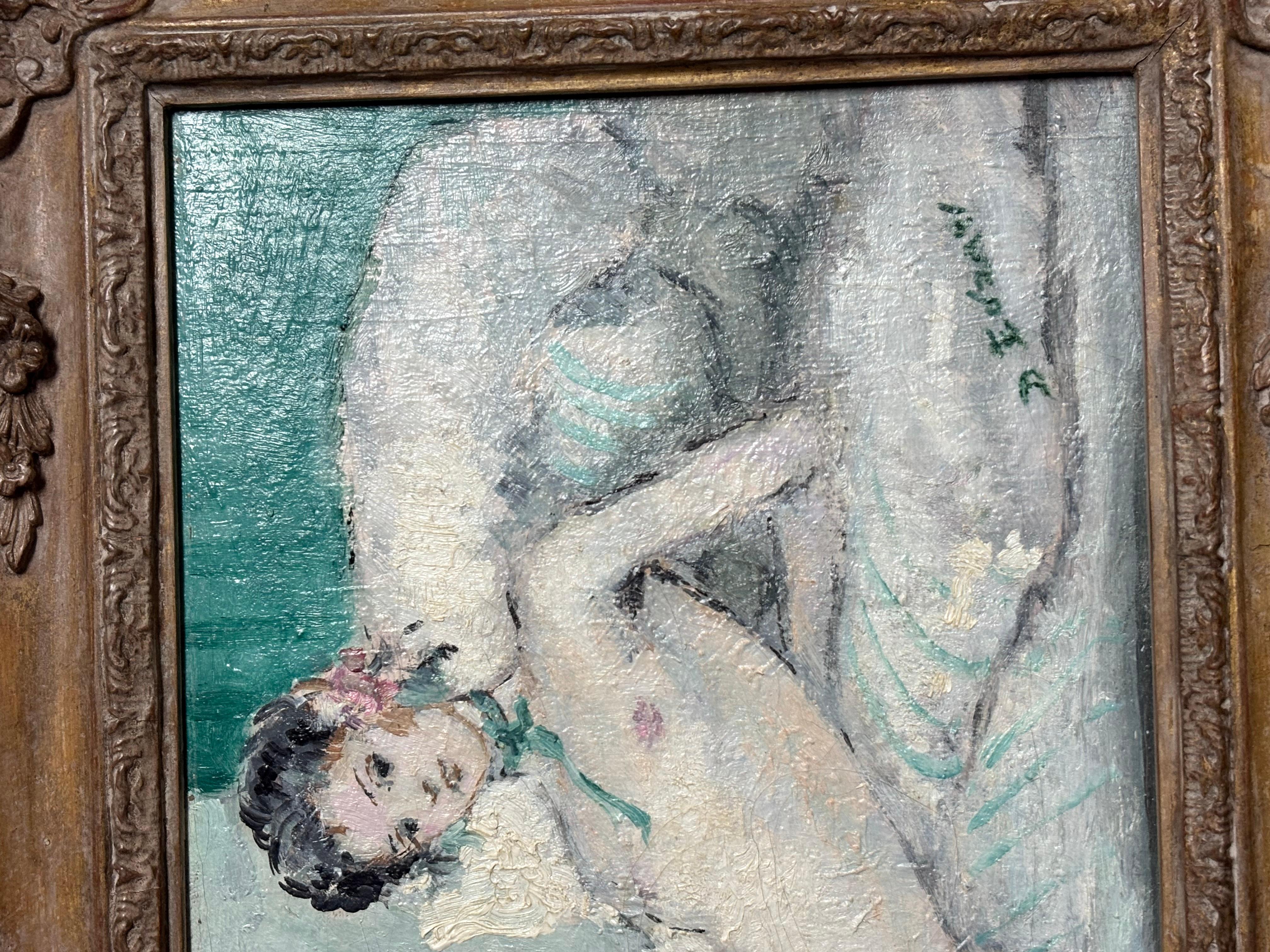 Jeune femme en repos avec des fleurs en vente 1