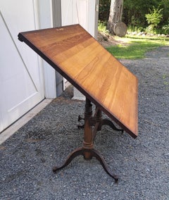 Dietzgen Cast Iron Double Pedestal Base Drafting Table