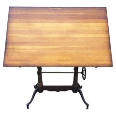 Dietzgen Cast Iron Double Pedestal Base Drafting Table