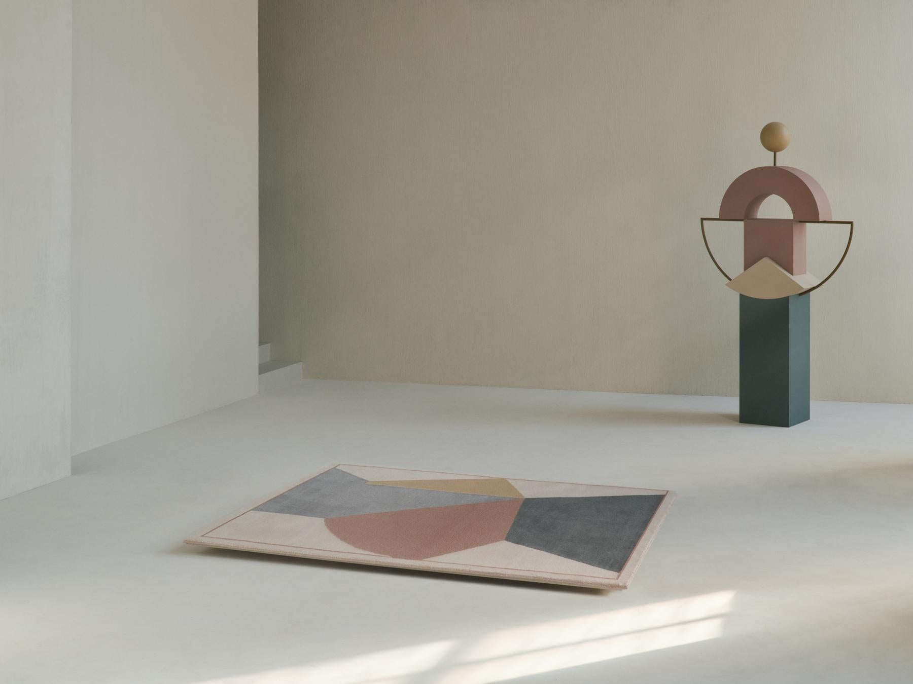 Handgefertigter Teppich „Diffused Aura“ von Linie Design, Wolle und Seide (Skandinavische Moderne) im Angebot