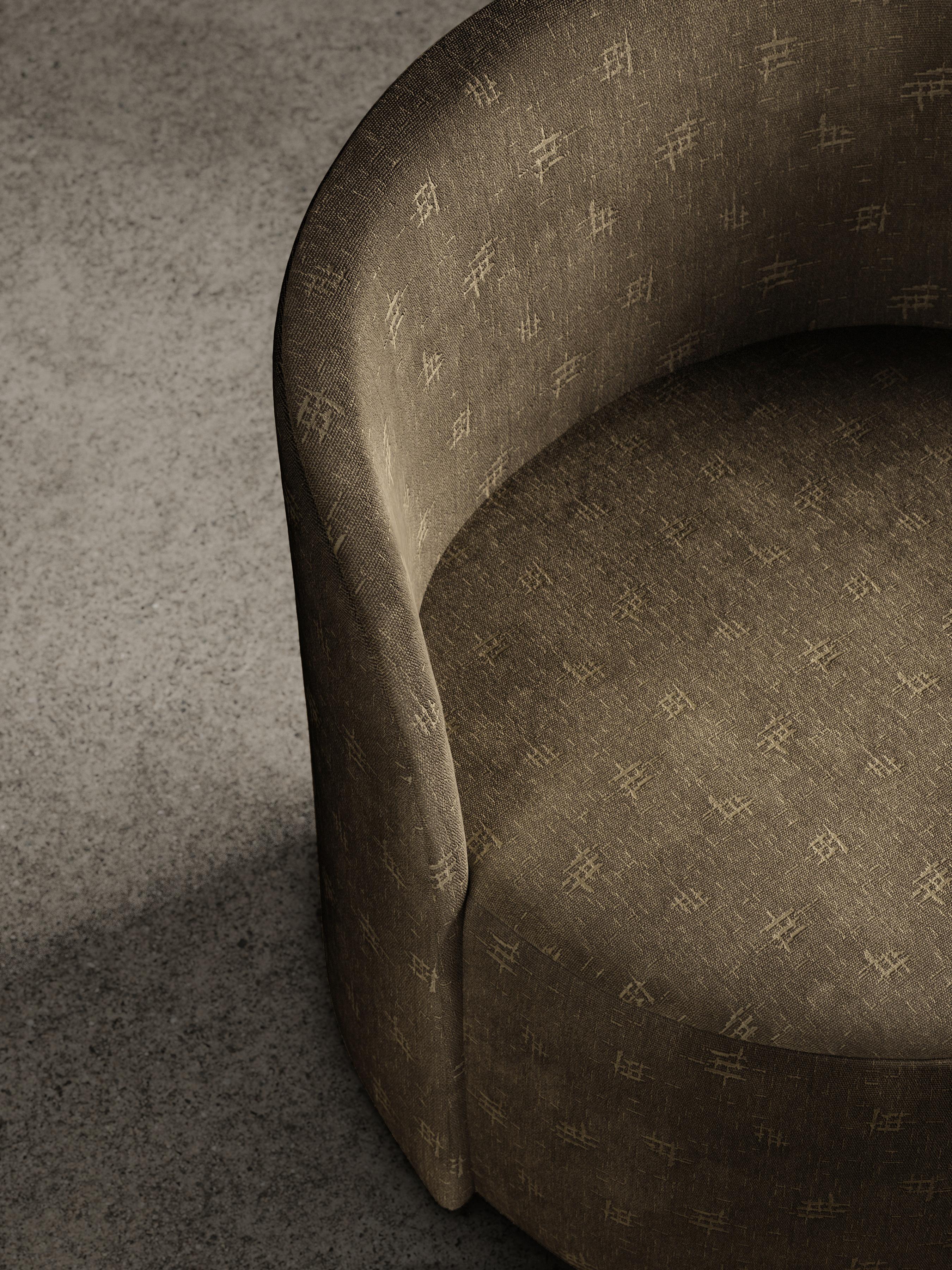 DIG IT Sessel - Rubelli Rattoppato Samt in Farbe Visone (Moderne) im Angebot