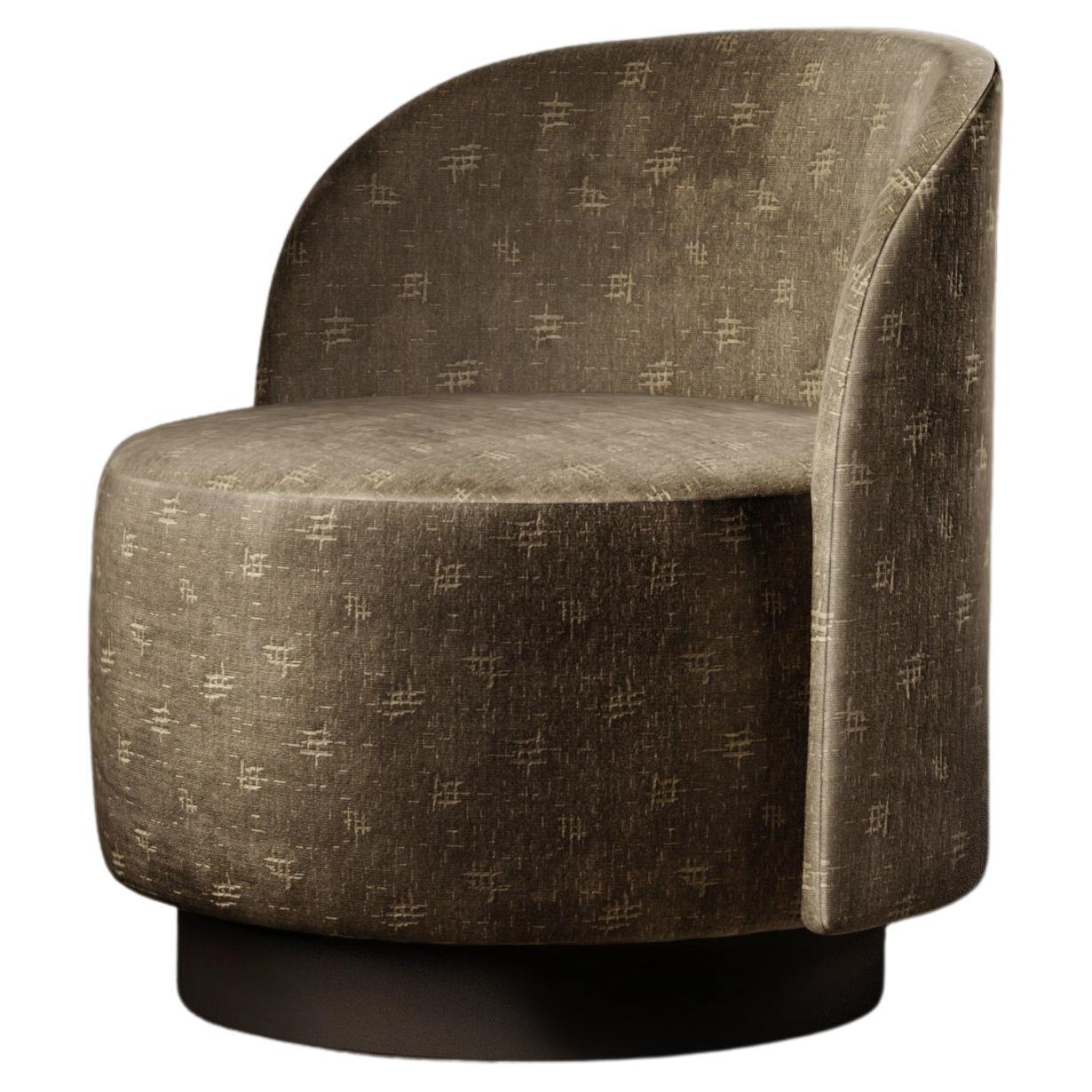 DIG IT Armchair - Rubelli Rattoppato Velvet in color Visone For Sale