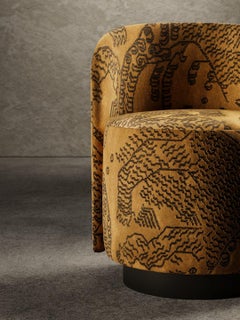 Dig It Stuhl aus Tiger Jacquard Samt