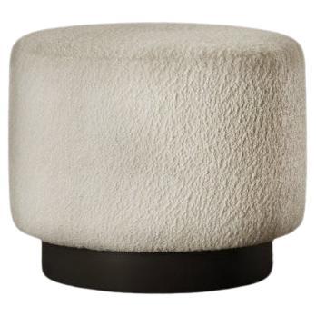 DIG IT Pouf White Bouclé Wool For Sale