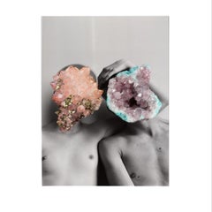 Collage digital de Naro Pinosa, Pareja desnuda de cristal, España, 2019