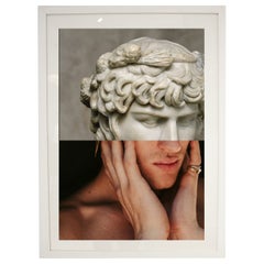 Digital Collage Art by Naropinosa, Classic Sculpture Boy Portrait, Spain 2019