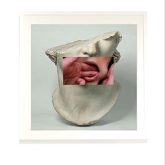 Digitale Collage von Naro Pinosa, Art Classic Sculpture and Mouth, Spanien, 2019