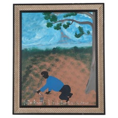 Retro "Dign Rootz" Folk Art Acrylic Painting by Black Joe Jackson