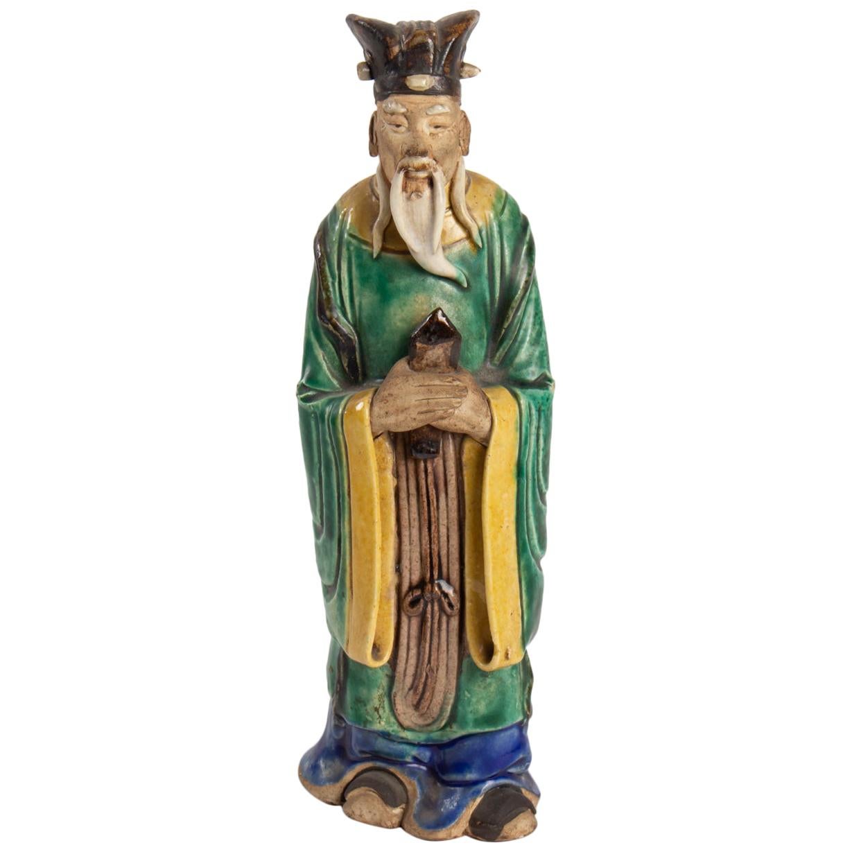 Dignitary, China, Enamelled Earthenware, Late 19th Century, Asian Art