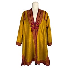 Dignitary coat or Choga in Safran Pashmina - India Punjab 19th century