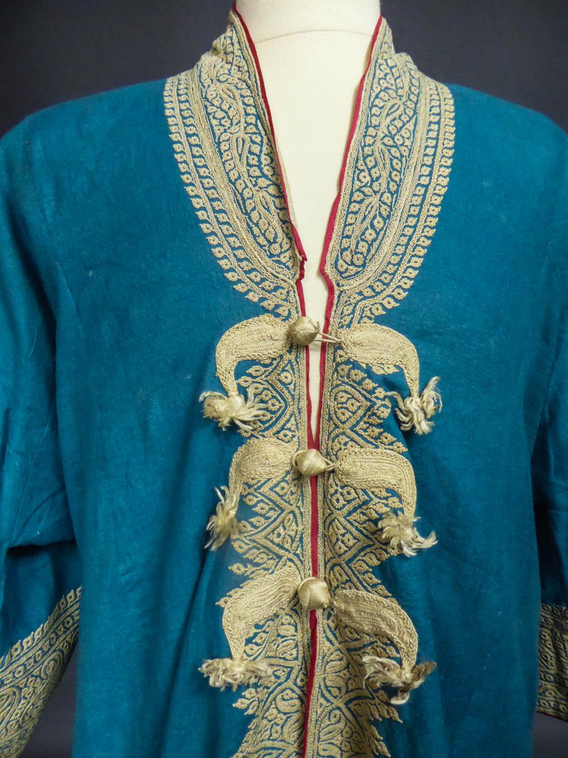 Blue Dignitary coat or Choga - Indes Punjab 19th century