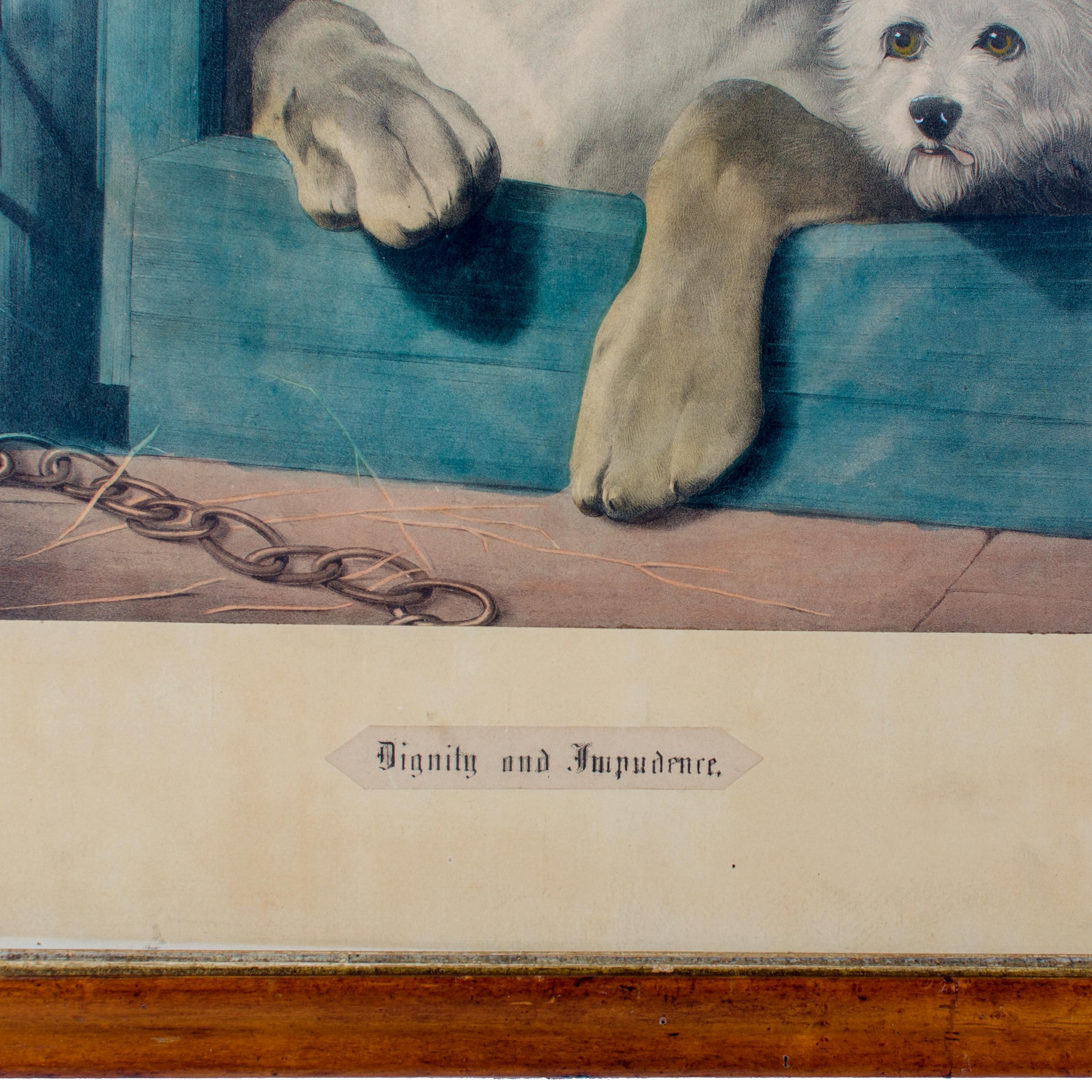 20ième siècle Lithographie de chien Dignity and Impudence, Sir Edwin Henry Landseer en vente