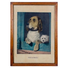 Dignity and Impudence Dog Lithograph, Sir Edwin Henry Landseer
