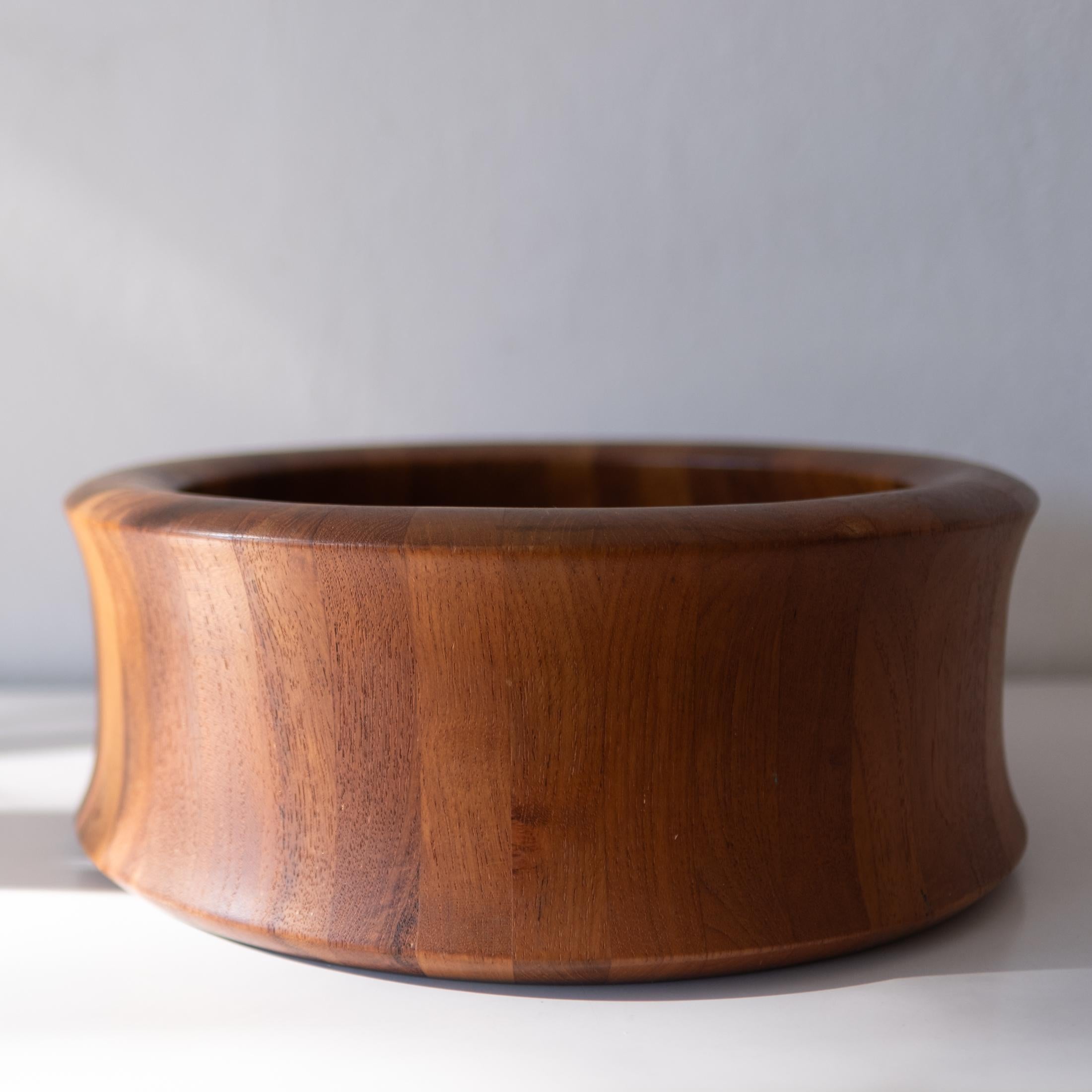 Digsmed Danish Modern Staved Teak Salad Bowl Set  In Good Condition For Sale In San Diego, CA
