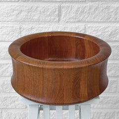 Digsmed, Denmark, large sallad bowl, solid teak, Scandinavian modern, 1960s