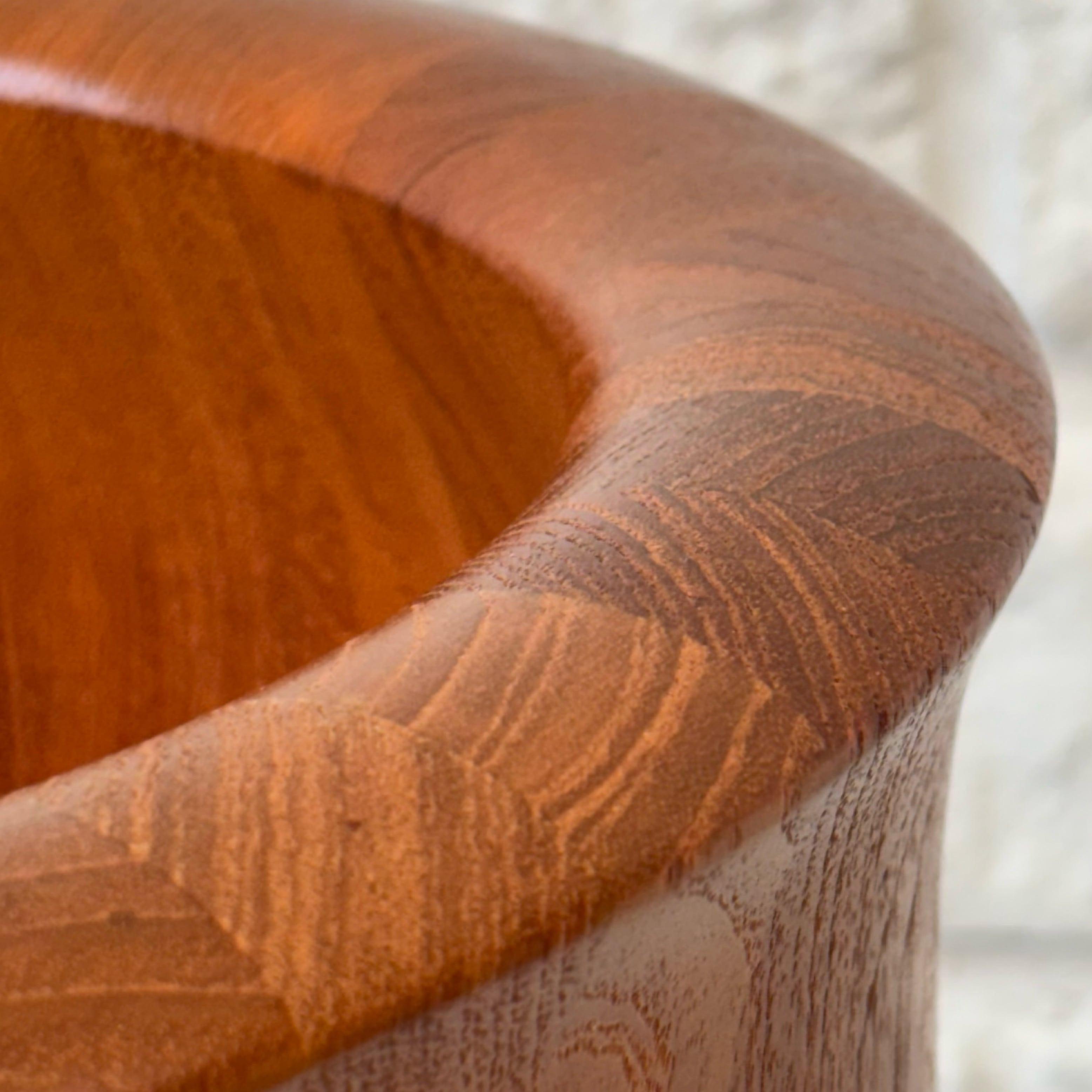 Mid-20th Century Digsmed, Denmark, large sallad bowl, solid teak, Scandinavian modern, 1960s For Sale