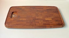 Digsmed Denmark Large Vintage Cutting Board in Teak, 1970s