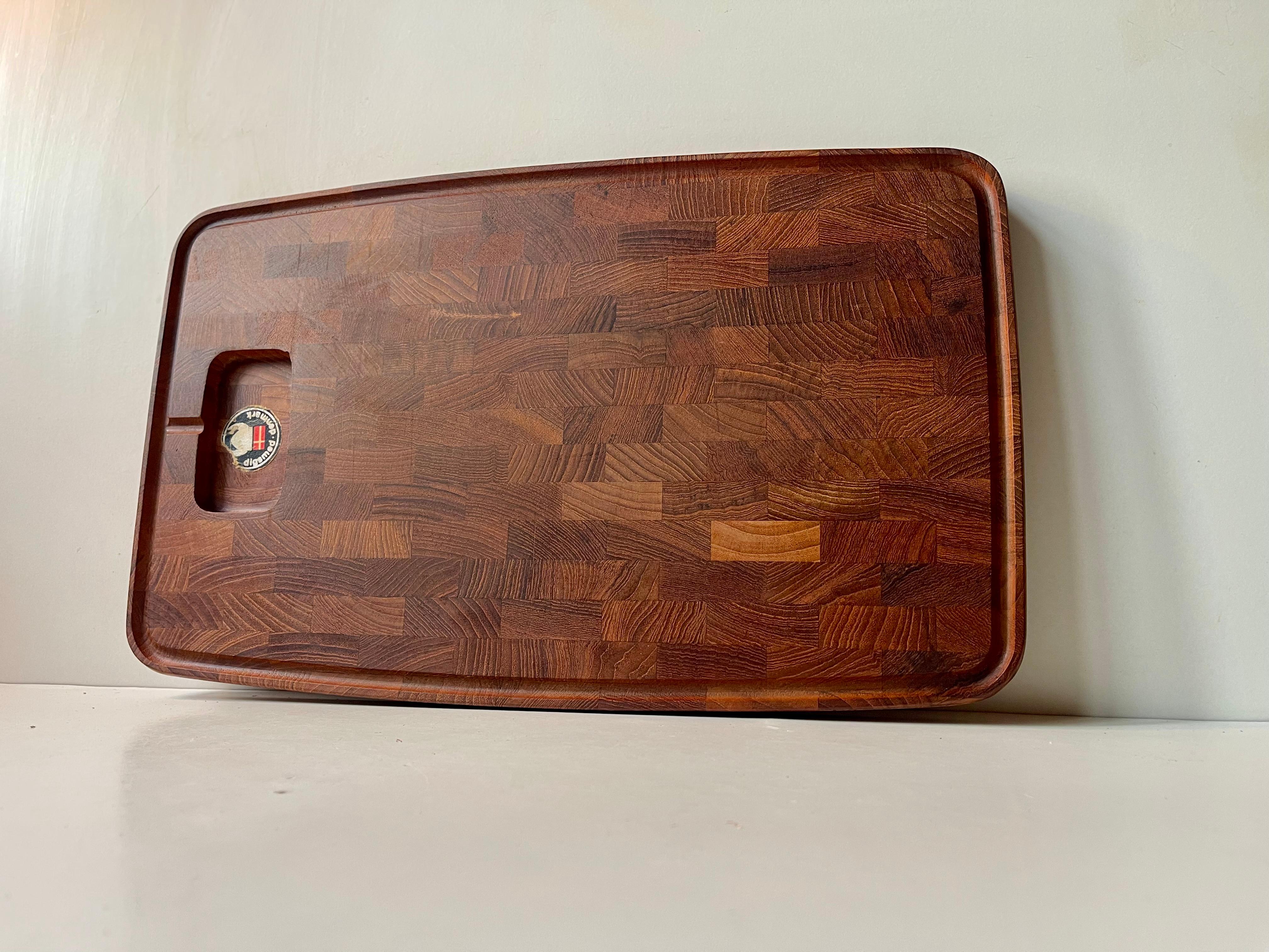 Mid-20th Century Digsmed Denmark Large Vintage Cutting Board in Teak, 1970s For Sale