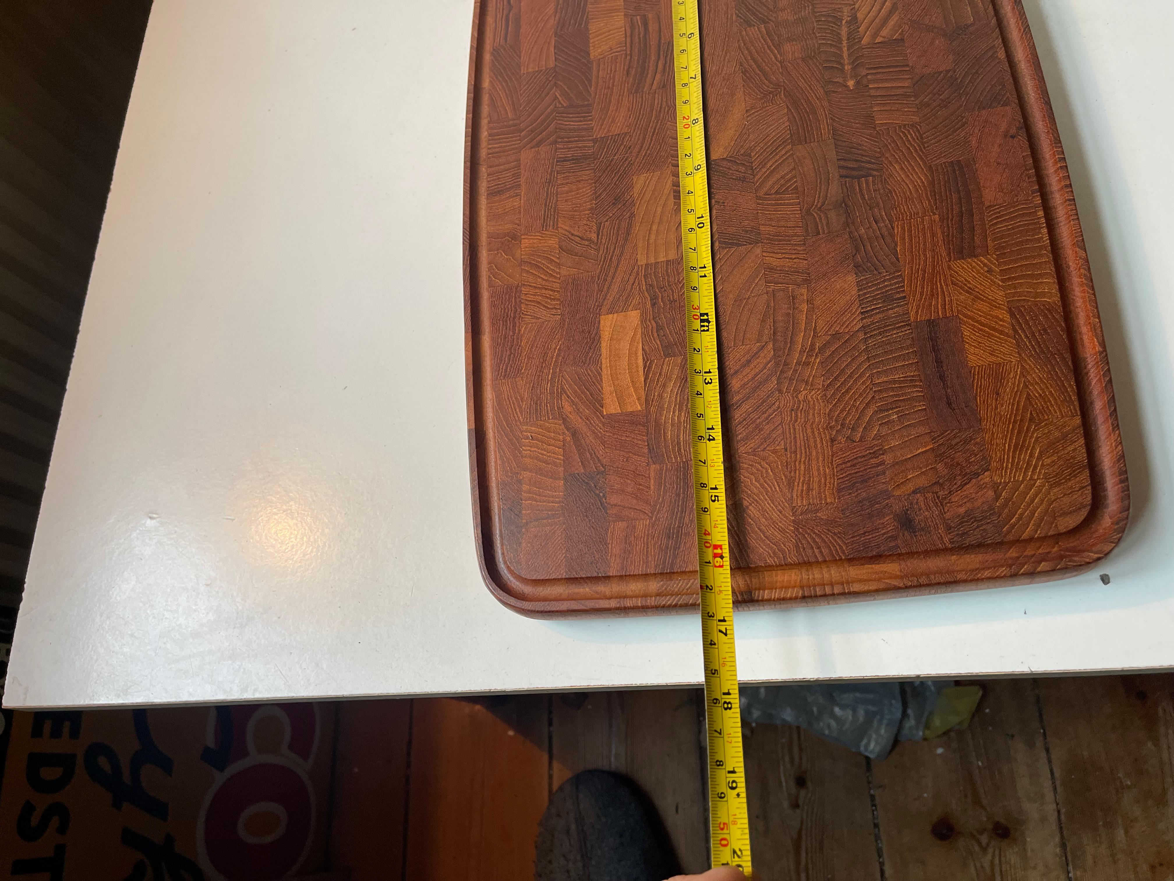 Digsmed Denmark Large Vintage Cutting Board in Teak, 1970s For Sale 1
