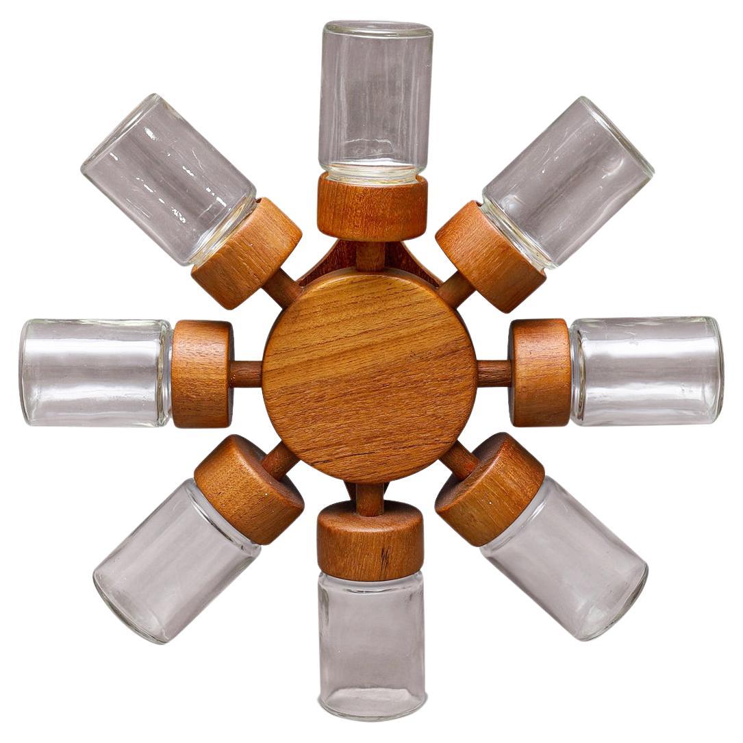 Digsmed Rotating Spice Wheel in Teak For Sale