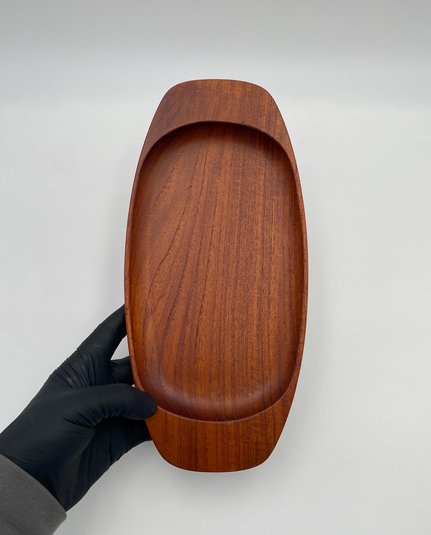 Digsmed Teak Tray, Denmark, 1960's.  Signed with the makers mark to the bottom. 