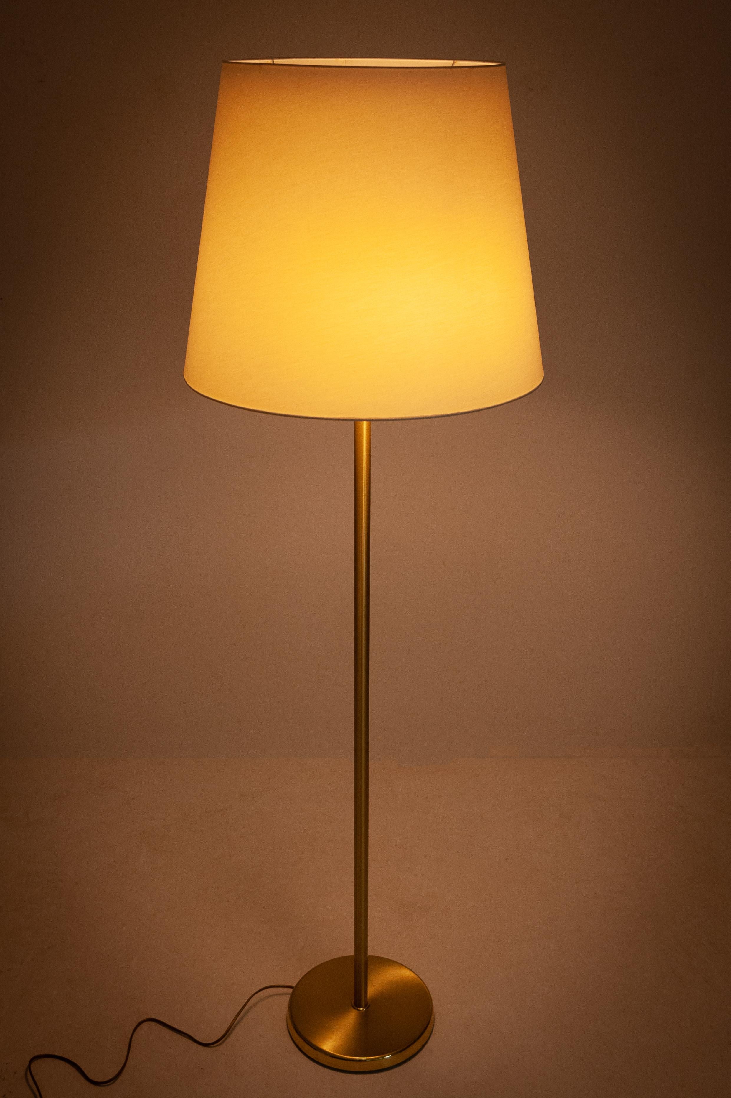 Late 20th Century Dijkstra Brass Floor Lamp