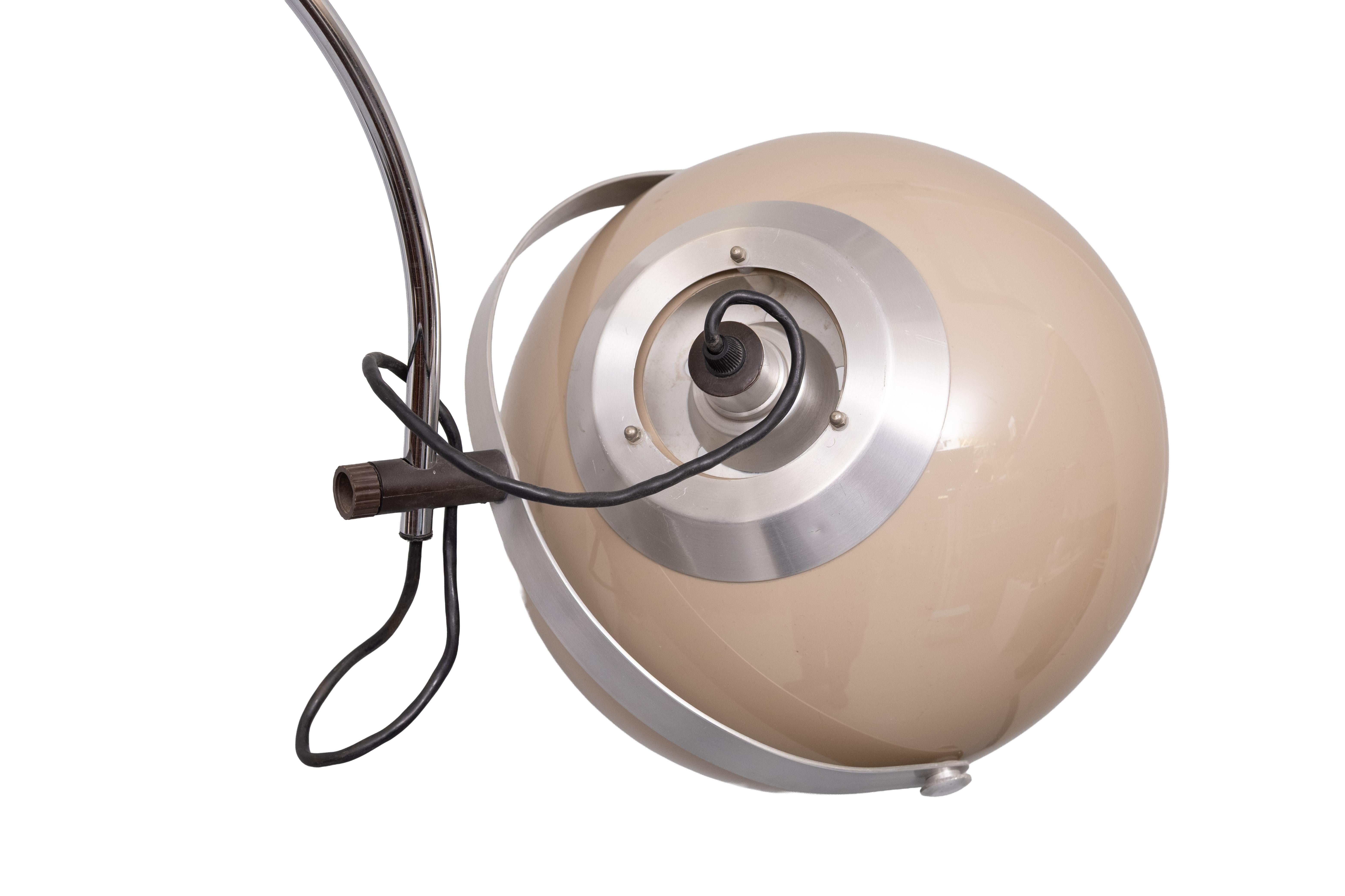 Chrome Dijkstra, applique à double arc A Space 1970 en vente