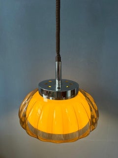 Dijkstra Flower Plexiglass Space Age Pendant Light, 1970's
