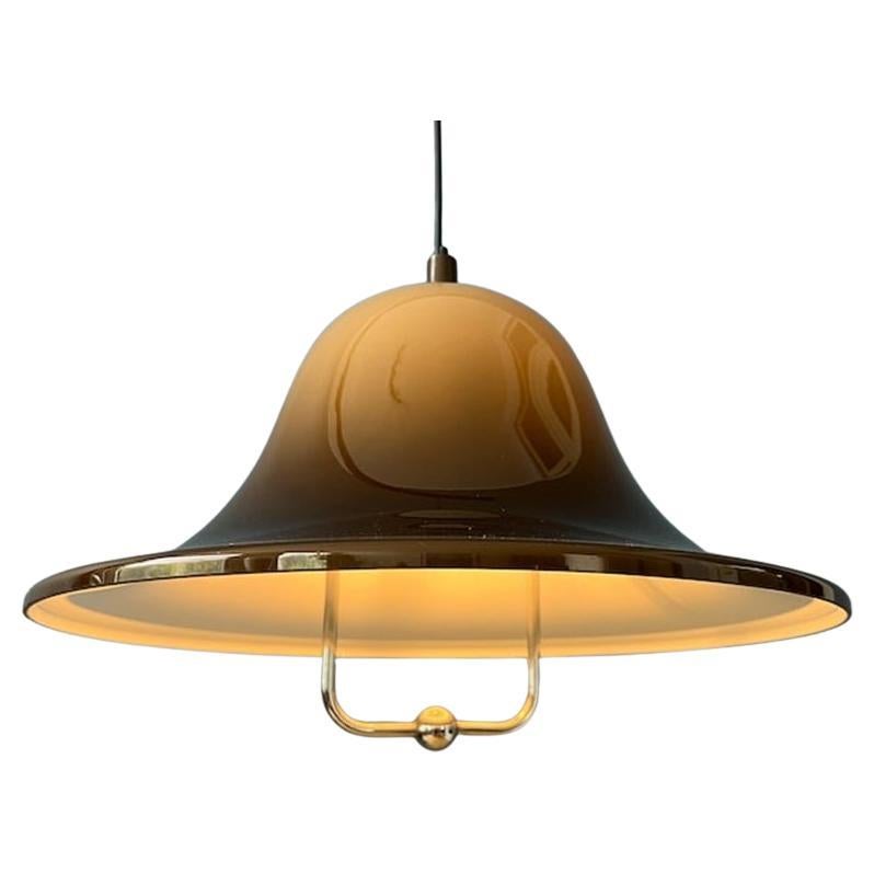 Dijkstra Space Age Pendant Acrylic Glass Lamp Plexiglass Light Fixture, 1970s