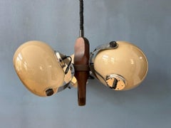 Dijkstra Space Triple Mushroom Pendant Lamp, 1970s