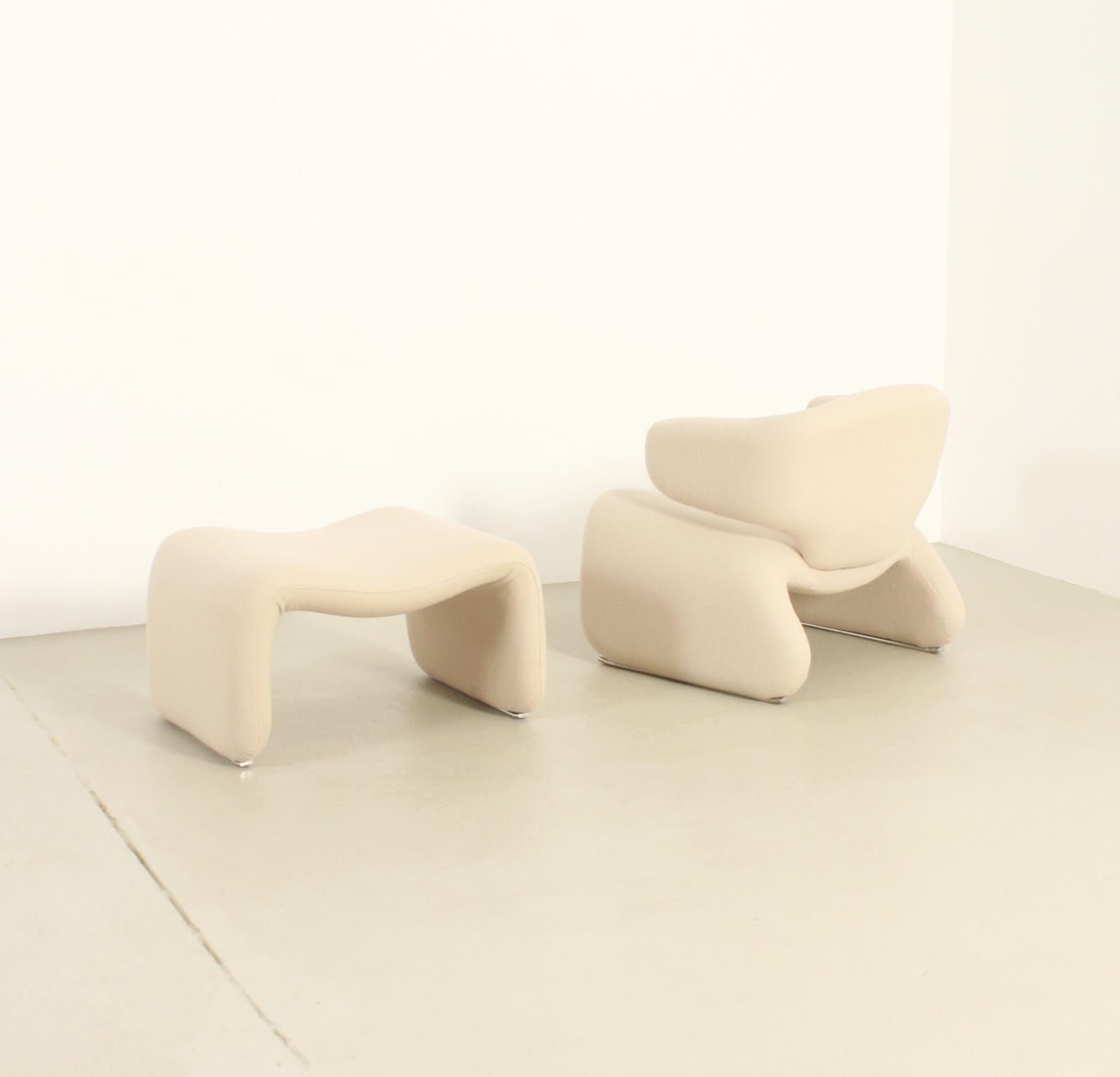 Dijnn Armchair and Ottoman by Olivier Mourgue for Airborne, France, 1965 For Sale 8