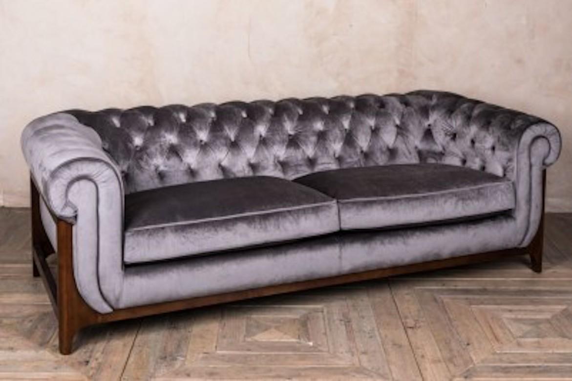 Dijon Velvet Chesterfield Sofa Range, 20th Century For Sale 12