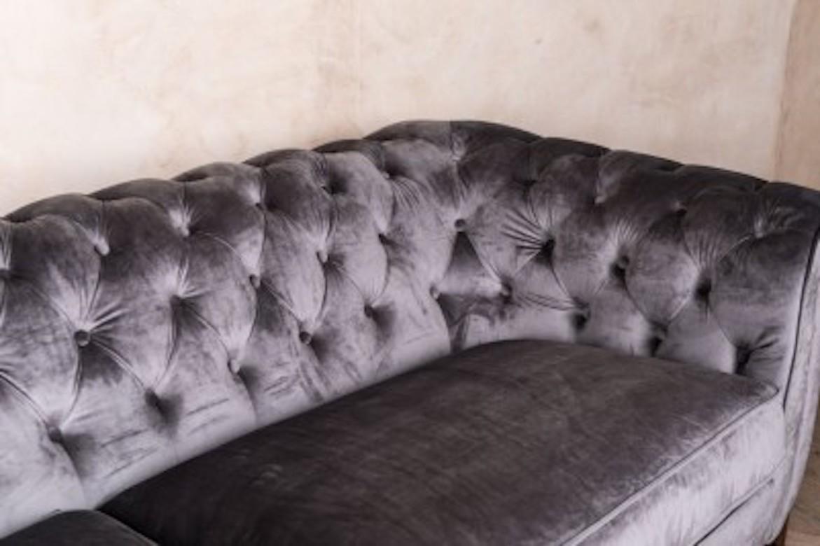 Dijon Velvet Chesterfield Sofa Range, 20th Century For Sale 15