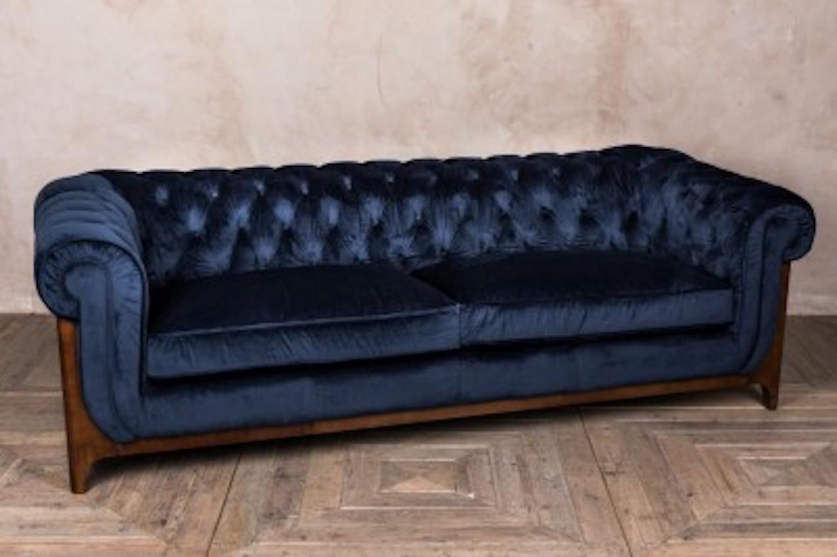 A fine Dijon velvet Chesterfield sofa range, 20th century.

Add a touch of glamour to your home or business with our velvet Chesterfield sofa.

Our ‘Dijon’ Chesterfield sofa is available in five beautiful styles; the velvet sofa is available in
