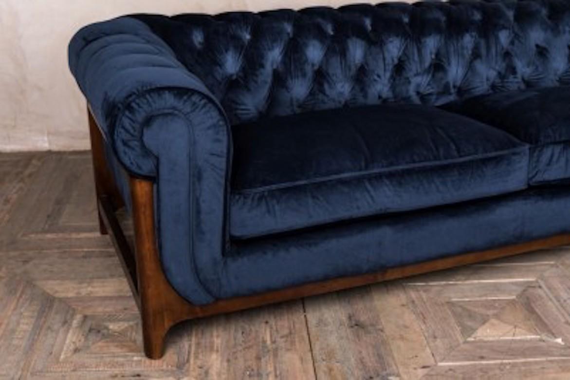 Dijon Velvet Chesterfield Sofa Range, 20th Century In Excellent Condition For Sale In London, GB