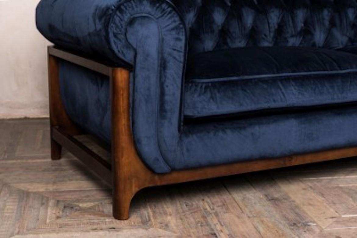 Dijon Velvet Chesterfield Sofa Range, 20th Century For Sale 1