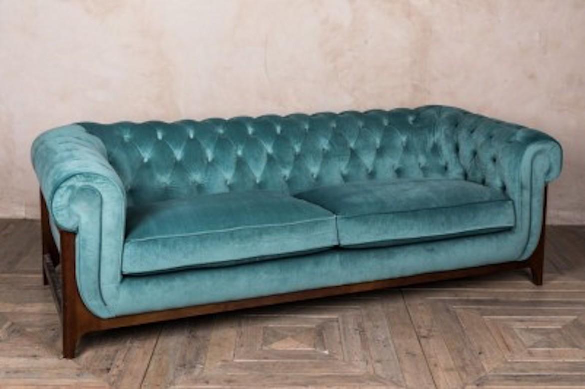 Dijon Velvet Chesterfield Sofa Range, 20th Century For Sale 6