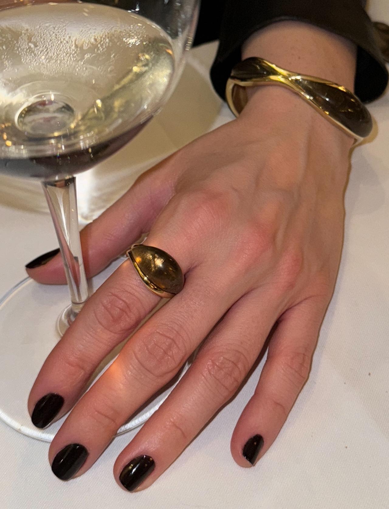 DILHAN Bracelet su éthique en or jaune 18 carats, quartz fumé en vente 7