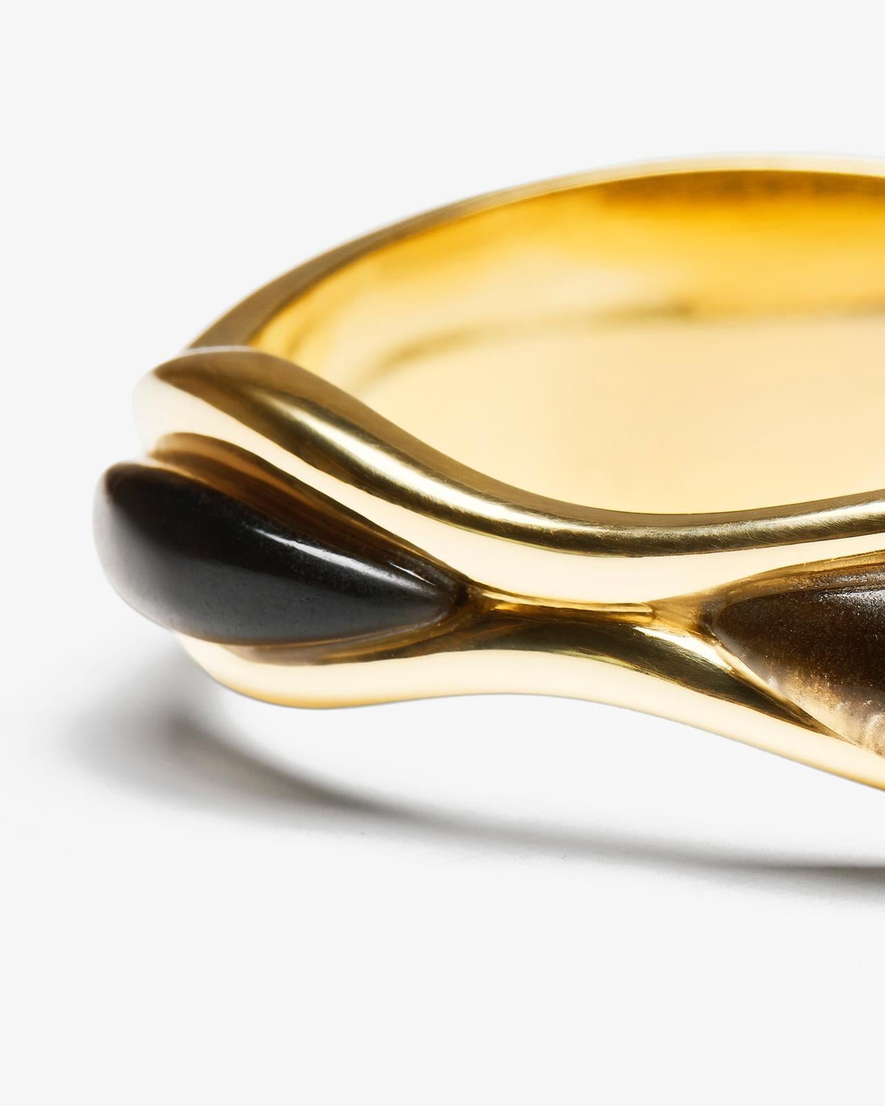 DILHAN Bracelet su éthique en or jaune 18 carats, quartz fumé Unisexe en vente