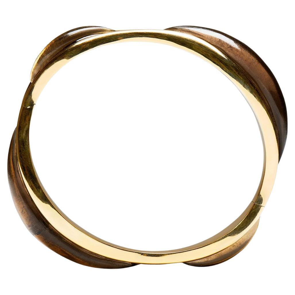 DILHAN Bracelet su éthique en or jaune 18 carats, quartz fumé