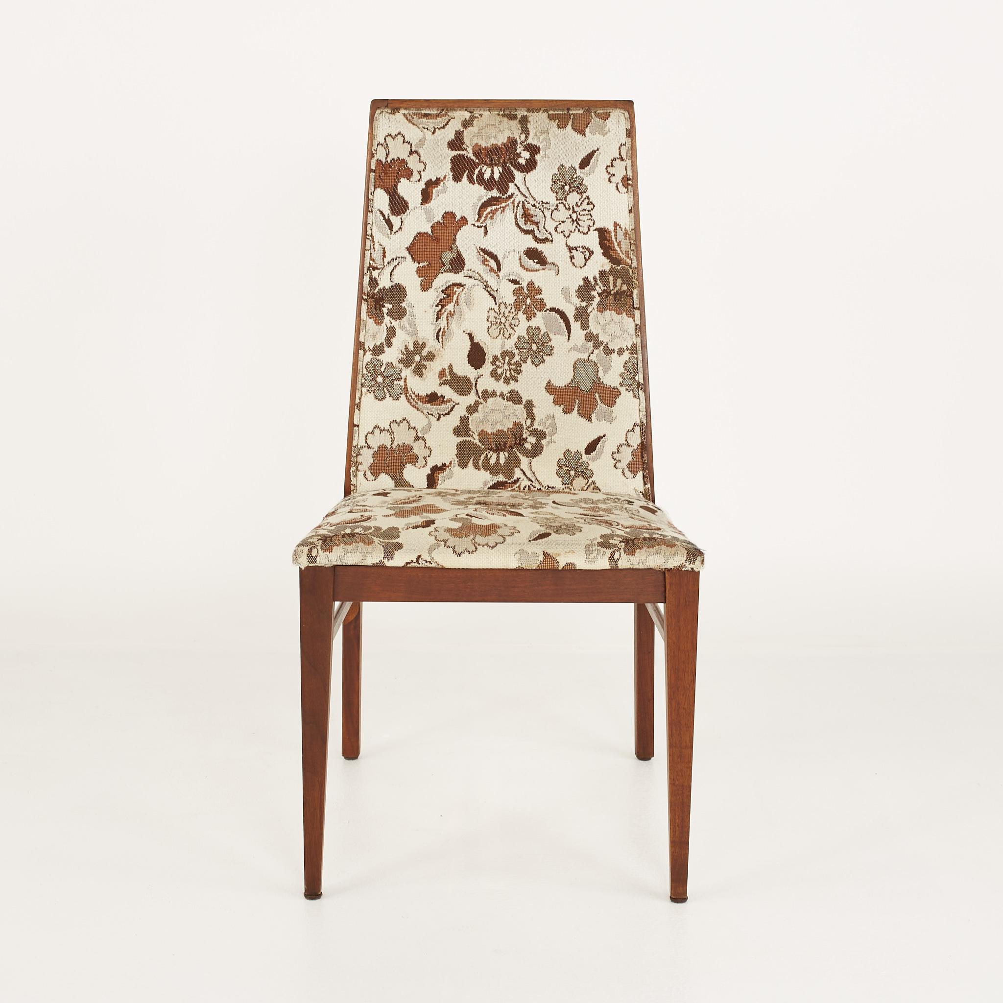Dilingham Esprit Mid Century Walnut Dining Chairs, Set of 8 3