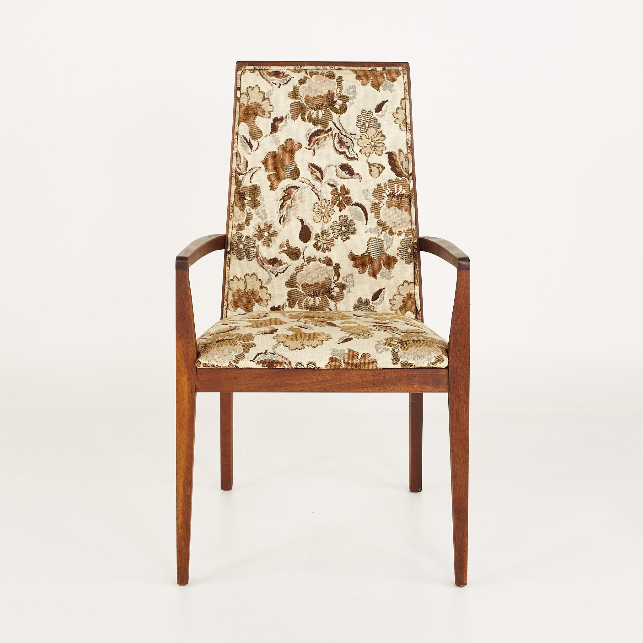 Dilingham Esprit Mid Century Walnut Dining Chairs, Set of 8 6